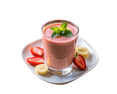 Smoothie de Banana e Morango